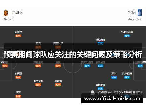 预赛期间球队应关注的关键问题及策略分析